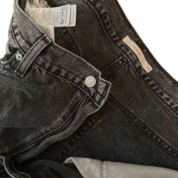 Levi's Women's Mid Rise Cotton 94 Baggy Jeans a Dash of Sugar SIZE 34 x 30 grey - Picture 4 of 7